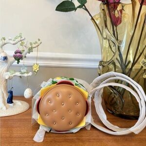 Brown Burger-Shaped Women Bag